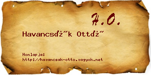 Havancsák Ottó névjegykártya
