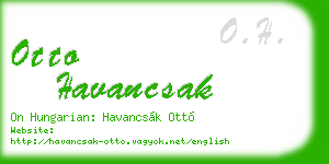 otto havancsak business card